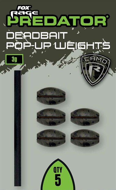 Camo Deadbait Pop-up Weights Fox Rage Predator