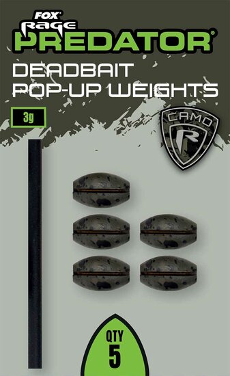 Camo Deadbait Pop-up Weights Fox Rage Predator